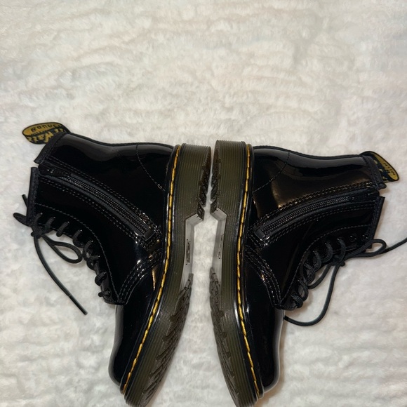 Dr. Martens Shiny Black Lace-Up Boots - Picture 5 of 8